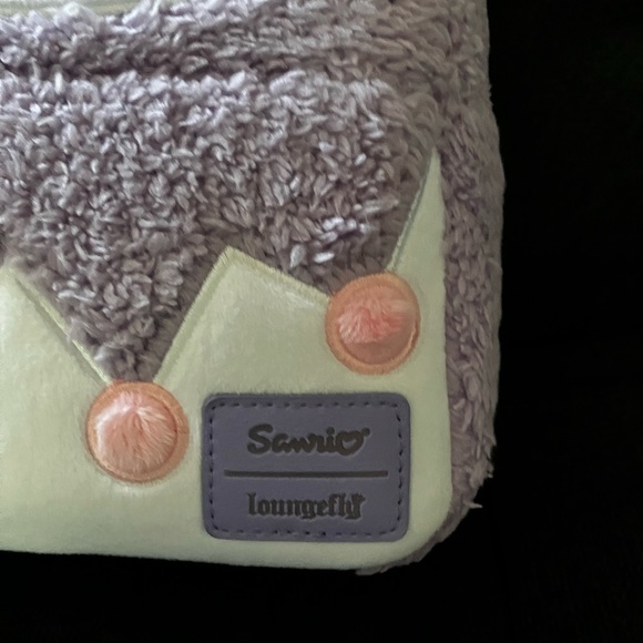 Loungefly Sanrio Kuromi Purple Pastel Fuzzy Sherpa Mini Backpack  NWT